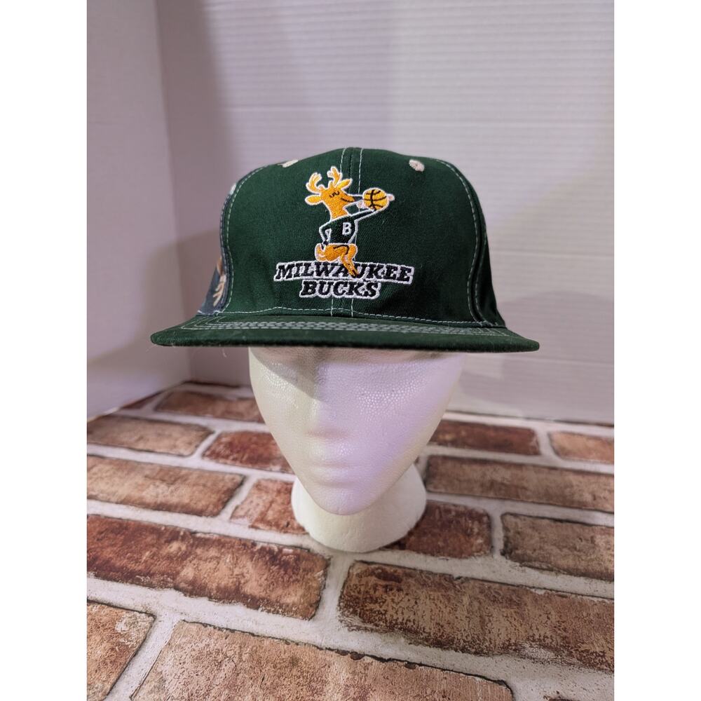 Marques Johnson 8 Milwaukee Bucks Hat BMO Green Cap Hook And Loop Adjustable